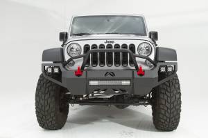 Fab Fours Bumpers & Off-Road Armor | 1350 Offroad - Fab Fours Vengeance Front Bumper, Bare Steel, Pre-Runner Guard - JK07-D1852-B - Image 2