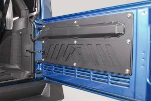 Fab Fours Bumpers & Off-Road Armor | 1350 Offroad - Fab Fours Door Plate, Rear, Matte Black Powder Coat - JK2000-1 - Image 2
