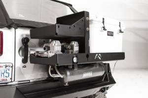 Fab Fours Bumpers & Off-Road Armor | 1350 Offroad - Fab Fours Air Compressor Yeti Tundra 35 Cooler Mount, Bare Steel - JK2040-B - Image 2
