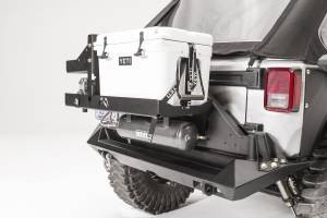 Fab Fours Bumpers & Off-Road Armor | 1350 Offroad - Fab Fours Air Compressor Yeti Tundra 35 Cooler Mount, Bare Steel - JK2040-B - Image 5