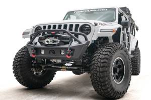 Fab Fours Bumpers & Off-Road Armor | 1350 Offroad - Fab Fours Stubby Bumper, with Pre-Runner Guard, 2 Stage Matte Black Powder Coated - JL18-B4752-1 - Image 6