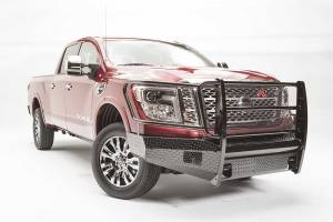 Fab Fours Bumpers & Off-Road Armor | 1350 Offroad - Fab Fours Black Steel Front Bumper, Black Powder Coat, with Full Guard, with Tow Hooks - NT16-K3760-1 - Image 1
