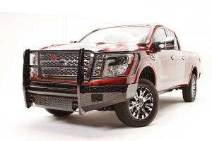 Fab Fours Bumpers & Off-Road Armor | 1350 Offroad - Fab Fours Black Steel Front Bumper, Black Powder Coat, with Full Guard, with Tow Hooks - NT16-K3760-1 - Image 2