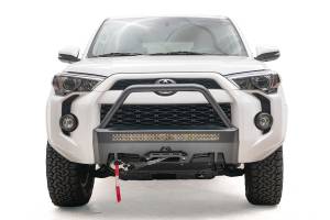 Fab Fours Bumpers & Off-Road Armor | 1350 Offroad - Fab Fours Winch Mount, with High Pre-Runner Guard, Bare Steel - T4R-N4553-B - Image 1