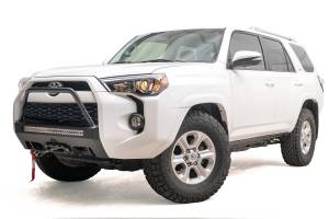 Fab Fours Bumpers & Off-Road Armor | 1350 Offroad - Fab Fours Winch Mount, with High Pre-Runner Guard, Bare Steel - T4R-N4553-B - Image 2