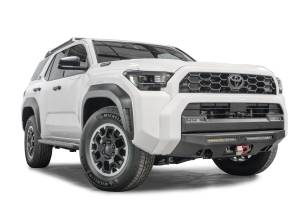 Fab Fours Bumpers & Off-Road Armor | 1350 Offroad - Fab Fours Semi Hidden Winch Mount, 1875-in Steel Construction, with LED Light Bar, Bare - T4R-N6851-B - Image 3