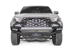 Fab Fours Bumpers & Off-Road Armor | 1350 Offroad - Fab Fours Vengeance Winch Front Bumper, with High Pre-Runner Guard, 2 Stage Matte Black Powder Coat - TB16-03-1 - Image 1