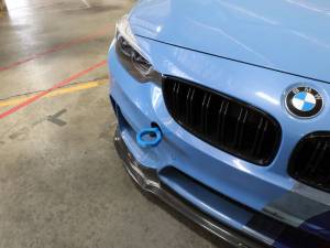 aFe Power Performance Parts & Installation | 1350 Offroad - aFe CONTROL Front Tow Hook Blue BMW F-Chassis 2/3/4/M - 450-502001-L - Image 1