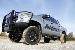 Fab Fours Bumpers & Off-Road Armor | 1350 Offroad - Fab Fours Black Steel Front Bumper, Black Powder Coat, with Full Grill Guard & Tow Hooks - TT14-K2860-1 - Image 2