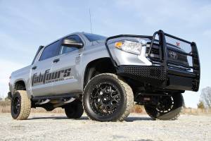 Fab Fours Bumpers & Off-Road Armor | 1350 Offroad - Fab Fours Black Steel Front Bumper, Black Powder Coat, with Full Grill Guard & Tow Hooks - TT14-K2860-1 - Image 3