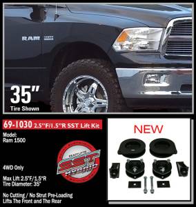 ReadyLIFT Suspension & Leveling Kits | 1350 Offroad - ReadyLIFT SST Lift Kit 2.5-in Front/1.5-in Rear Lift - 69-1030 - Image 2