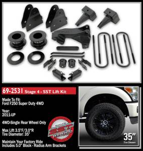 ReadyLIFT Suspension & Leveling Kits | 1350 Offroad - ReadyLIFT SST Lift Kit 3.5-in Front/1-3-in Rear Lift with Tow Package Black Finish - 69-2531 - Image 2
