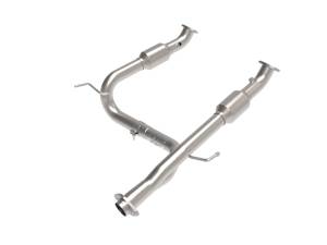 aFe Power Performance Parts & Installation | 1350 Offroad - aFe Twisted Steel Y-Pipe 2 to 3-in 409 Stainless Steel with Cat Toyota Tacoma 05-15 V6-4.0L - 48-46006-RC - Image 1