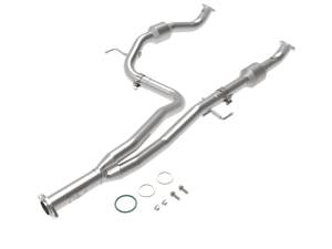 aFe Power Performance Parts & Installation | 1350 Offroad - aFe Twisted Steel Y-Pipe 2-1/4 to 2-1/2-in 409 Stainless Steel with Cat - 48-46013-RC - Image 2