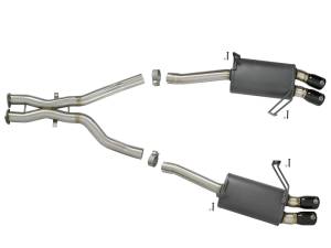 aFe Power Performance Parts & Installation | 1350 Offroad - aFe MACH Force-Xp 2-1/2-in 304 Stainless Steel Cat-Back Exhaust with Black Tips - 49-36339-B - Image 6