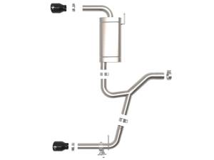 aFe Power Performance Parts & Installation | 1350 Offroad - aFe MACH Force-Xp 3 to 2-1/2-in Stainless Steel Axle-Back Exhaust with Black Tip - 49-36349-B - Image 6