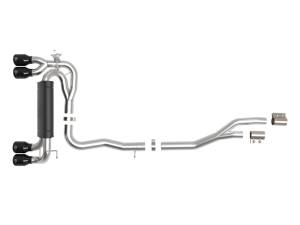 aFe Power Performance Parts & Installation | 1350 Offroad - aFe MACH Force-Xp 3 to 2-1/2-in Stainless Steel Cat-Back Exhaust System with Black Tip - 49-36350-B - Image 5