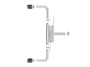 aFe Power Performance Parts & Installation | 1350 Offroad - aFe MACH Force-Xp 3-in to 2-1/2-in Stainless Steel Axle-Back Exhaust System Carbon - 49-36355-C - Image 6