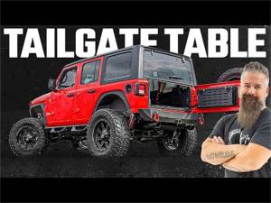 Rough Country Lift Kits & Suspension | 1350 Offroad - Rough Country Tailgate Folding Table, Black Powdercoat Finish, 26.75-in Wide & 12-in Deep - 10625 - Image 3