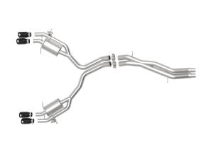 aFe Power Performance Parts & Installation | 1350 Offroad - aFe MACH Force-Xp 3-in to 2-1/2-in Stainless Steel Axle-Back Exhaust System Black - 49-36427-B - Image 4