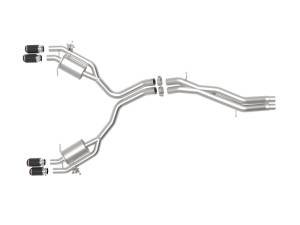 aFe Power Performance Parts & Installation | 1350 Offroad - aFe MACH Force-Xp 3-in to 2-1/2-in Stainless Steel Axle-Back Exhaust System Carbon - 49-36427-C - Image 7