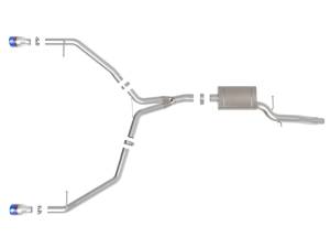 aFe Power Performance Parts & Installation | 1350 Offroad - aFe MACH Force-Xp 3 to 2-1/2-in Stainless Steel Axle-Back Exhaust with Blue Flame Tip - 49-36437-L - Image 5