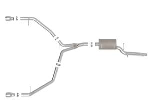 aFe Power Performance Parts & Installation | 1350 Offroad - aFe MACH Force-Xp 3 to 2-1/2-in Stainless Steel Axle-Back Exhaust with Polished Tip - 49-36437-P - Image 5