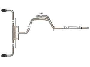 aFe Power Performance Parts & Installation | 1350 Offroad - aFe Gemini XV 3-in to 2-1/2-in 304 Stainless Steel Cat-Back Exhaust with Cut-Out Black - 49-36451-B - Image 6