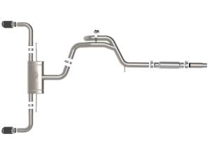 aFe Power Performance Parts & Installation | 1350 Offroad - aFe Gemini XV 3 to 2-1/2-in 304 Stainless Steel Cat-Back Exhaust with Cut-Out Carbon - 49-36451-C - Image 6