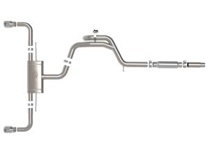 aFe Power Performance Parts & Installation | 1350 Offroad - aFe Gemini XV 3 to 2-1/2-in 304 Stainless Steel Cat-Back Exhaust with Cut-Out Polished - 49-36451-P - Image 6