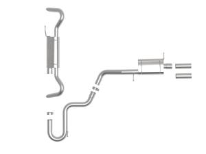 aFe Power Performance Parts & Installation | 1350 Offroad - aFe MACH Force-Xp 3-in to 2-1/2-in 304 SS Cat-Back Hi-Tuck Exhaust System - 49-36452 - Image 5