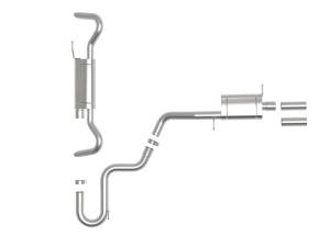 aFe Power Performance Parts & Installation | 1350 Offroad - aFe MACH Force-Xp 3-in to 2-1/2-in 304 SS Cat-Back Hi-Tuck Exhaust System - 49-36453 - Image 5