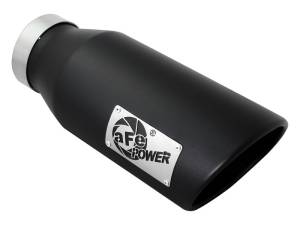 aFe Power Performance Parts & Installation | 1350 Offroad - aFe MACH Force-Xp 409 Stainless Steel Clamp-on Exhaust Tip Black 4-in Inlet x 6-in Outlet x 15-in L - 49T40601-B15 - Image 2