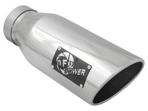 aFe Power Performance Parts & Installation | 1350 Offroad - aFe MACH Force-Xp 304 Stainless Steel Clamp-on Exhaust Tip Polished 4-in Inlet x 6-in Outlet x 15-in L - 49T40601-P15 - Image 1