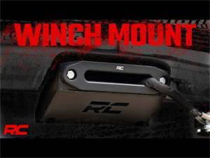 Rough Country Lift Kits & Suspension | 1350 Offroad - Rough Country Winch Mounting Plate, Hidden, Front, Black Carbon Powder Coating - 11008 - Image 2