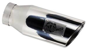 aFe Power Performance Parts & Installation | 1350 Offroad - aFe MACH Force-Xp 304 Stainless Steel Clamp-on Exhaust Tip Polished 3-in Inlet x 4-1/2-in Outlet x 9-in L - 49T30451-P09 - Image 2