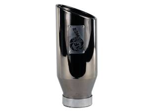 aFe Power Performance Parts & Installation | 1350 Offroad - aFe MACH Force-Xp 409 Stainless Steel Clamp-on Exhaust Tip Black Chrome 4-in Inlet x 6-in Outlet x 15-in L - 49-92018-BC - Image 1