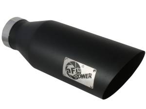 aFe Power Performance Parts & Installation | 1350 Offroad - aFe MACH Force-Xp 409 Stainless Steel Clamp-on Exhaust Tip Black 4-in Inlet x 7-in Outlet x 18-in L - 49-92023-B - Image 2