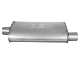 aFe Power Performance Parts & Installation | 1350 Offroad - aFe Scorpion Aluminized Steel Muffler 2-1/2-in ID Center/Offset x 9-in W x 4-in H x 18-in L- Oval Body - 49M00002 - Image 4