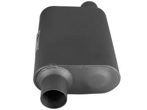 aFe Power Performance Parts & Installation | 1350 Offroad - aFe Scorpion Aluminized Steel Muffler 2-1/2-in ID Offset/Offset x 10-in W x 4-in H x 13-in L - Oval Body - 49M00003 - Image 3
