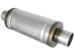 aFe Power Performance Parts & Installation | 1350 Offroad - aFe MACH Force-Xp 409 Stainless Steel Muffler 2-1/2-in ID Center/Center x 6-in Dia. x 14-in L - Round Body - 49M00007 - Image 2