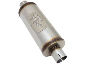 aFe Power Performance Parts & Installation | 1350 Offroad - aFe MACH Force-Xp 409 Stainless Steel Muffler 2-1/2-in ID Center/Center x 6-in Dia. x 14-in L - Round Body - 49M00007 - Image 5