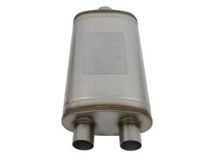 aFe Power Performance Parts & Installation | 1350 Offroad - aFe MACH Force-Xp 409 Stainless Steel Muffler 3-in ID Center/2-1/2-in ID Dual-Outlet x 22-in L - Oval Body - 49M00014 - Image 3