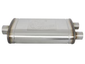 aFe Power Performance Parts & Installation | 1350 Offroad - aFe MACH Force-Xp 409 Stainless Steel Muffler 3-in ID Center/2-1/2-in ID Dual-Outlet x 22-in L - Oval Body - 49M00014 - Image 4