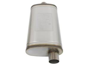 aFe Power Performance Parts & Installation | 1350 Offroad - aFe MACH Force-Xp 409 Stainless Steel Muffler 3-in ID Center/Offset x 11-in W x 5-in H x 22-in L - Oval Body - 49M00016 - Image 3