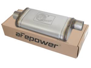 aFe Power Performance Parts & Installation | 1350 Offroad - aFe MACH Force-Xp 409 Stainless Steel Muffler 3-in ID Center/Offset x 9-in W x 4-in H x 18-in L- Oval Body - 49M00020 - Image 2