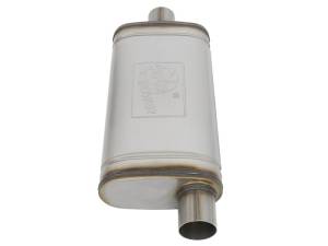aFe Power Performance Parts & Installation | 1350 Offroad - aFe MACH Force-Xp 409 Stainless Steel Muffler 2-1/2-in ID Center/Offset x 9-in W x 4-in H x 18-in L - Oval Body - 49M00019 - Image 4