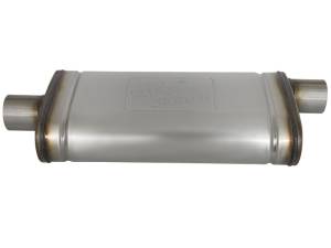aFe Power Performance Parts & Installation | 1350 Offroad - aFe MACH Force-Xp 409 Stainless Steel Muffler 2-1/2-in ID Center/Offset x 9-in W x 4-in H x 18-in L - Oval Body - 49M00019 - Image 3