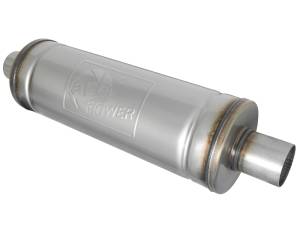 aFe Power Performance Parts & Installation | 1350 Offroad - aFe MACH Force-Xp 409 Stainless Steel Muffler 2-1/2-in ID Center/Center 18-in L x 6-in Dia - Round Body - 49M00021 - Image 1