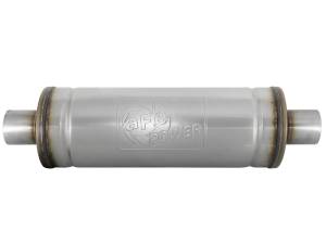 aFe Power Performance Parts & Installation | 1350 Offroad - aFe MACH Force-Xp 409 Stainless Steel Muffler 2-1/2-in ID Center/Center 18-in L x 6-in Dia - Round Body - 49M00021 - Image 2